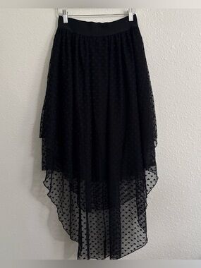 High low lace overlayed flowy skirt. Whimsy goth festival boho